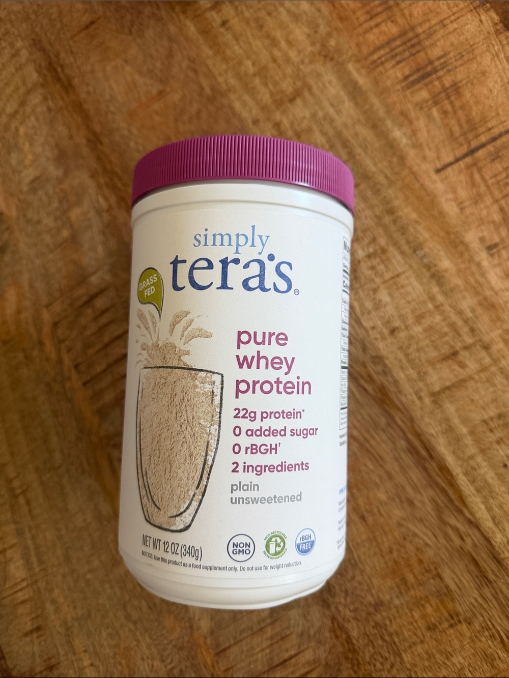 simply tera’s grass fed pure whey protein